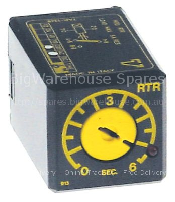 Time relay TECNOLOGIC RTR12DS06S time range 6s 230VAC 5A mountin