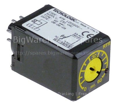 Time relay TECNOLOGIC RTR12DS60S time range 60s 230VAC 5A 1CO