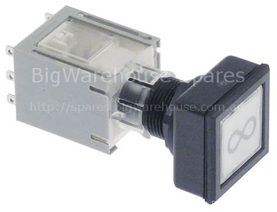 Momentary switch mounting measurements  white 1NO/1NC sequence 0