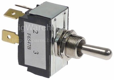 Toggle switch thread M12x0.75 2NO 250V 15A ON-OFF F6.3