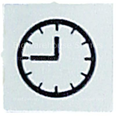 Symbol plate white clock