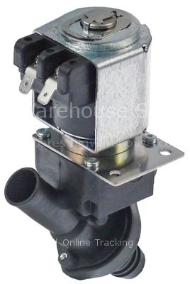 Drain solenoid valve single straight 240V inlet 17mm outlet 19mm