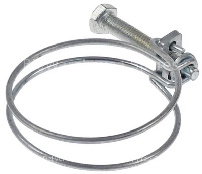 Hose clamp ø 34-38mm zinc-coated steel Qty 20 pcs