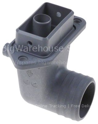 Connection wash pipe  47mm connection 66x36mm