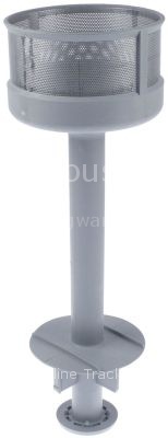 Overflow pipe L 458mm with filter ø 155mm tube ø 36mm ID ø 28mm