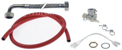 Supply hose service kit connections 3/4" L 2000mm SS straight-cu