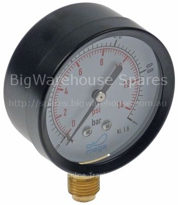 Manometer ø 62mm pressure range 0-1bar connection 1/4"