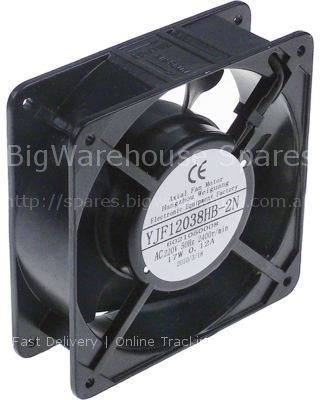 Axial fan L 119mm W 119mm H 38mm 230VAC 50/60Hz 22/21W bearing b