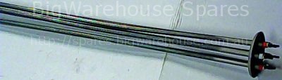 Heating element 12000W 230V tube ø 8,5mm heating circuits 3 H 50