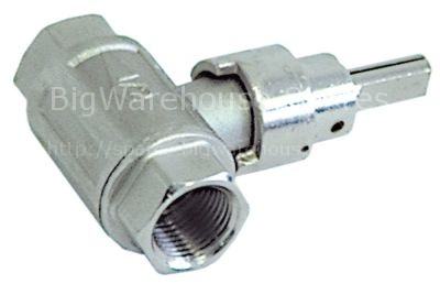 Shut-off valve connection 1/2" 1/2" straight total length 64mm s