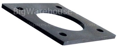 Gasket D2 ø 51mm thickness 4mm with 4 screw holes wash arm suppo