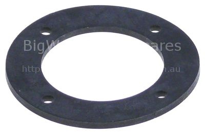 Gasket D1 ø 80mm D2 ø 50mm thickness 3mm with 4 screw holes
