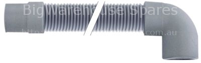 Drain hose DN24 L 1500mm straight ø inside 24mm straight ext. ø