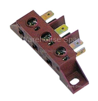 Power terminal block 3-pole max. 40A max 400V connection ø6mm² /