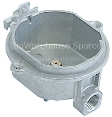 Burner lower part 3kW for igniter ø 7mm for thermocouple ø 6mm w