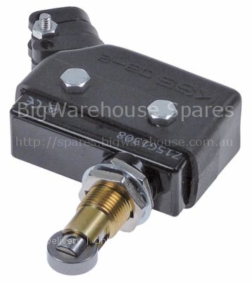 Microswitch with roller plunger 15A 1CO connection screw thread