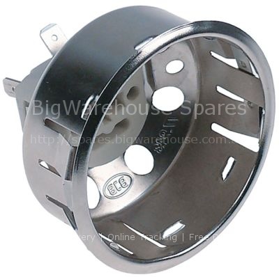 Lamp socket socket G9 mounting ø 65,5mm connection male faston 6