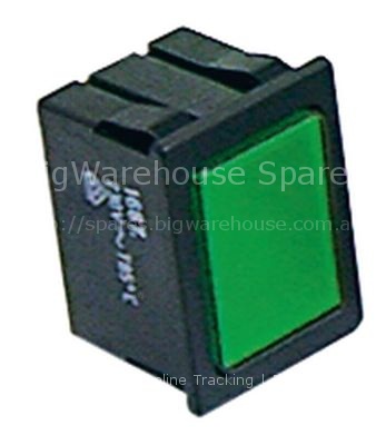 Indicator light mounting measurements 30x22mm 230V green connect