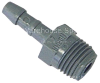 Hose connector plastic straight thread 3/8" hose ø 8mm Qty 1 pcs