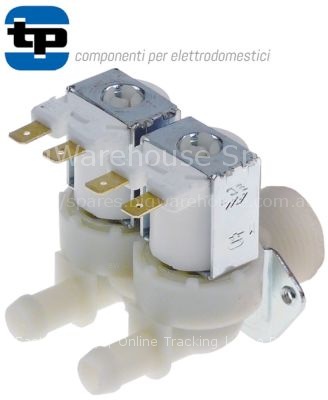 Solenoid valve double straight 230VAC inlet 3/4" outlet 11,5mm D