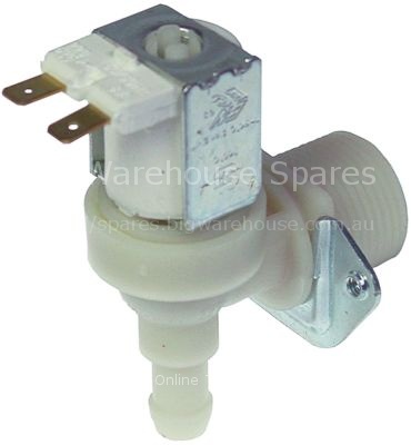 Solenoid valve single angled 230VAC inlet 3/4" outlet 11,5mm inp