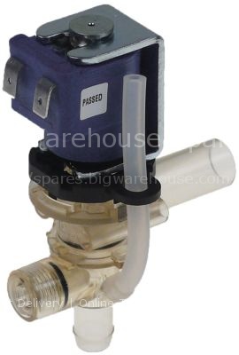 Solenoid valve single angled 240VAC outlet 11,5mm inlet 15mm