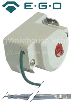 Safety thermostat switch-off temp. 232°C 1-pole 16A probe ø 4mm
