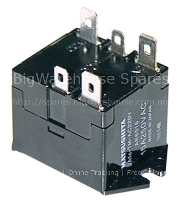 Power relays 230VAC 16A 2CO connection male faston bracket mount
