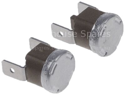 Bi-metal safety thermostat NC 1-pole connection male faston 6.3m