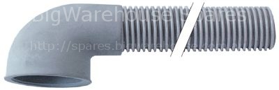 Drain hose DN25 L 1500mm elbow ø inside 48mm elbow ext. ø 58mm o