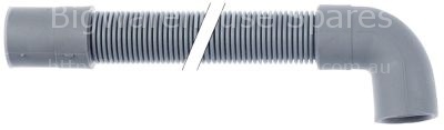 Drain hose DN19 L 2000mm straight ø inside 21mm straight ext. ø