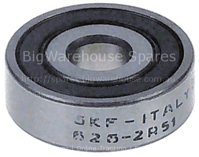 Deep-groove ball bearing type 626-2RS shaft ø 6mm ED ø 19mm W 6m