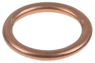 Gasket copper ED ø 17mm ID ø 13mm thickness 2mm for thread 1/4"