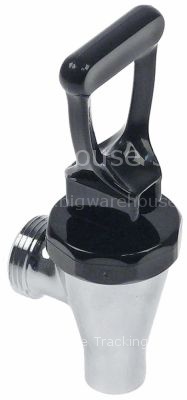 Outlet tap complete thread 3/4" ET black/chrome suitable for COF