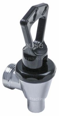 Outlet tap thread 3/4" black/chrome suitable for COFFEE QUEEN