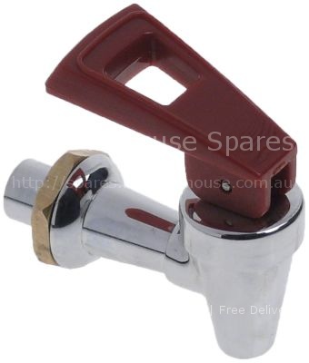 Outlet tap with nut tube ø 26mm pipe length 33mm thread M15x1 re