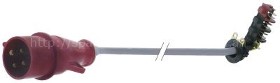 Plug CEE 4-pole 3-pole+Nmm² max. 16A max 415V 1,5m with cable