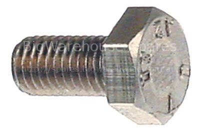 Hexagonal screw thread M10 thread L 20mm SS WS 17 Qty 1 pcs DIN