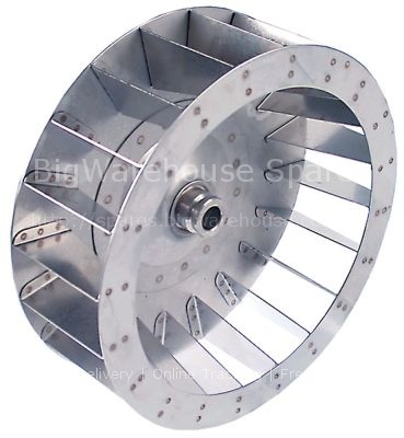 Fan wheel D1 ø 300mm H1 100mm blades 20 D2 ø 19,5mm D3 ø 23mm H2