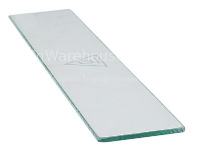 Glass panel L 525mm W 93mm thickness 6mm rectangular