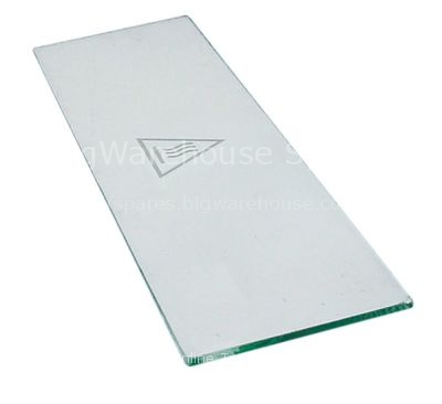 Glass panel L 415mm W 105mm thickness 6mm rectangular