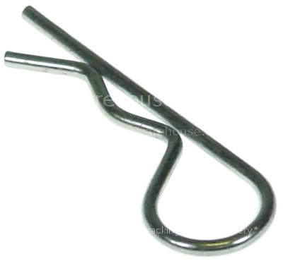 Retainer clip L 73mm wire gauge ø 3mm zinc-coated steel Qty 1 pc