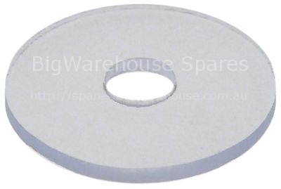 Gasket for glass plate D1 ø 15mm D2 ø 4,5mm thickness 1mm PVC