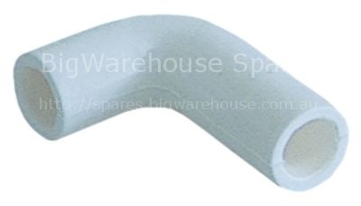 Formed hose L-shape for ice-cube maker ID ø 17mm ED ø 23,5mm L 7