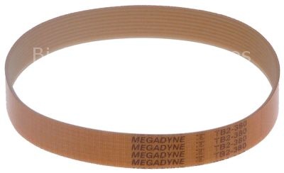 Poly-v belt grooves 7 W 14mm L 330mm profile TB2