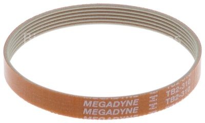 Poly-v belt grooves 5 W 10mm L 310mm profile TB2