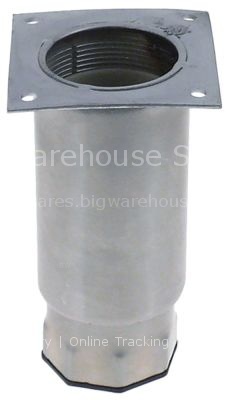 Equipment foot tube ø 64mm plate size 82x82mm hole distance 65x6