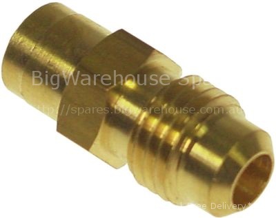 Valve body for Schrader valve thread 1/4" SAE connection 6mm sol