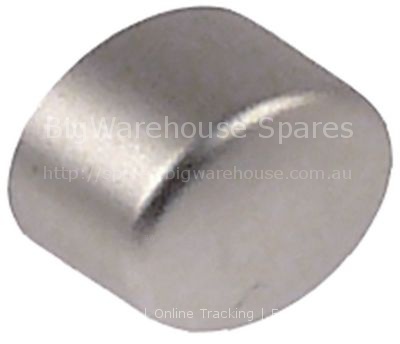 Push button size 17x13mm silver
