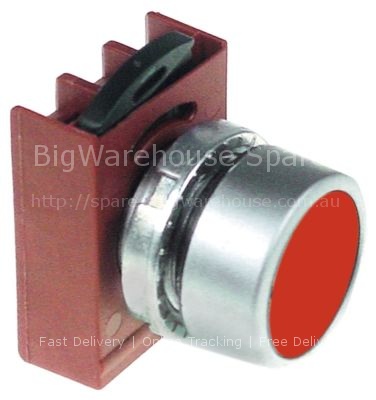 Push button mounting measurements ø22mm round red